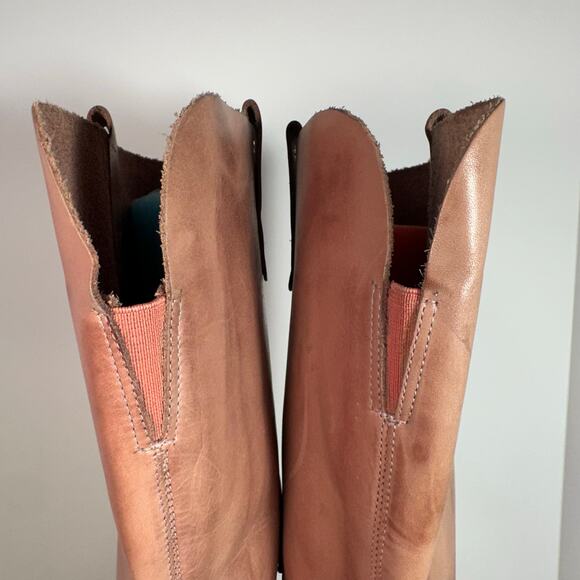 Dollhouse Knee High Leather Boots Women SZ 9 Chunky 4" Heel Western Coquette Y2K - Picture 8 of 13